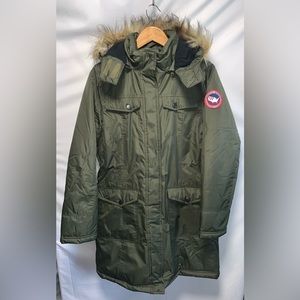 Triple Star Antartic Adventures Expedition Olive Green Hooded Coat/Parka Small